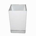 Tandborstglas abs vit/krom