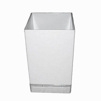 Tandborstglas abs vit/krom