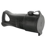 Skarvuttag med lock svart ip44