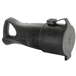 Skarvuttag med lock svart ip44