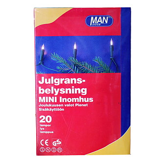 Julgransbelysning mini 20 lampor