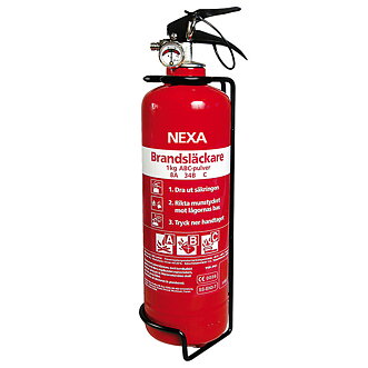 Brandsläckare röd 1 kg. pulver