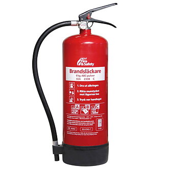 Brandsläckare röd 6 kg. pulver