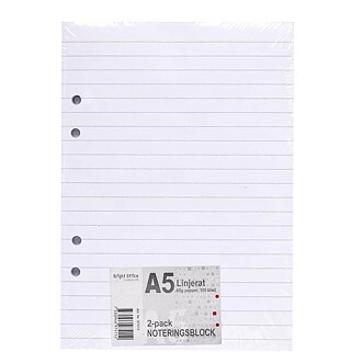 Block A5 ,linjer,2-pack limmad