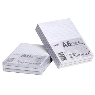 Block A6 ,rutat,3-pack limmad