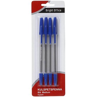 Kulspetspenna 4-pack blå