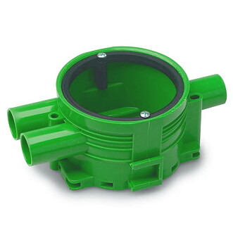 Apparatdosa grön 3x16mm stut