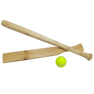 Brännboll 2 slagträ+1 boll
