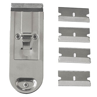 Glashällsskrapa metall +4-blad. 