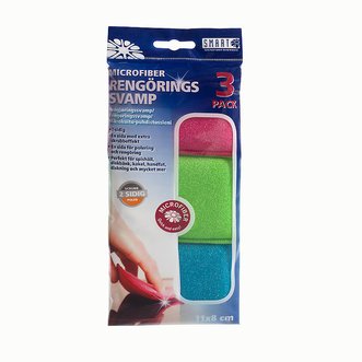 Rengörningsvamp microfiber 3-p