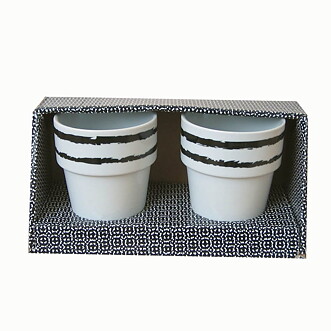 Mugg 2-pack stapelbar svart-vi