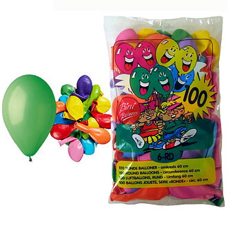 Ballonger runda 19 cm 100 st