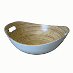 Skål bambu 30x28x11cm vit