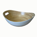 Skål bambu 35x33x13 cm vit