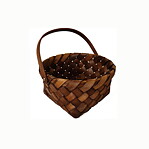 Spånkorg brun ø 24 x höjd 13cm