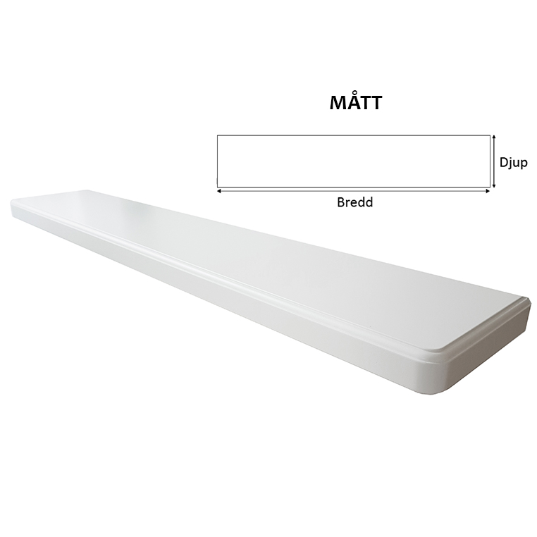 Fönsterbräda Torpet vit 38mm hel - 2