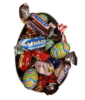 Muminägg fylld med choklad