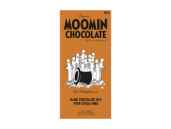 Organic Moomin Chocolate The Hattifatteners - Mörk choklad 70% med kakaonibs