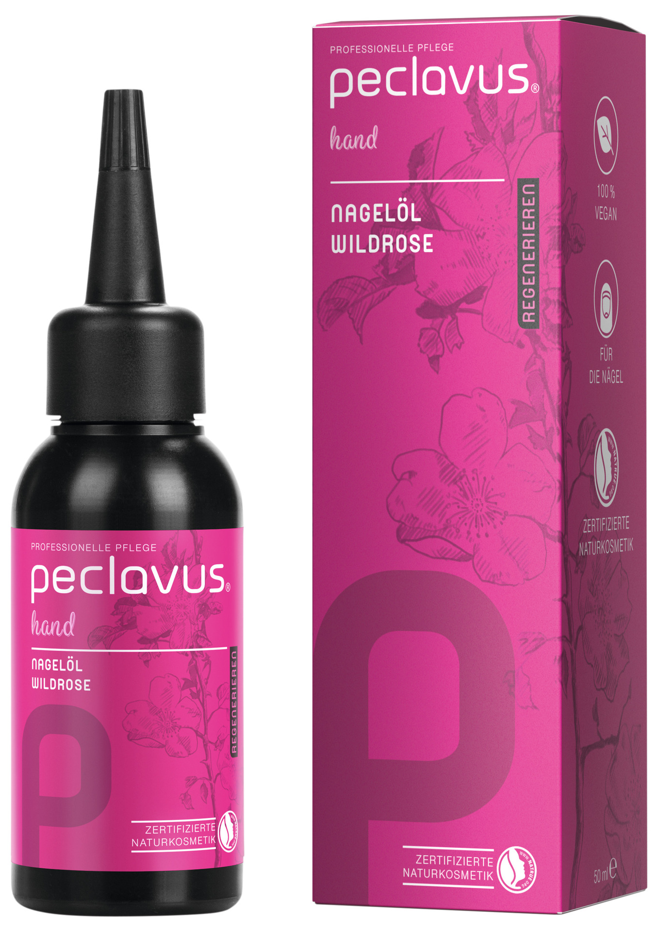 peclavus® hand Nagelolja, Wild Rose | Regenererande (50 ml) - 2