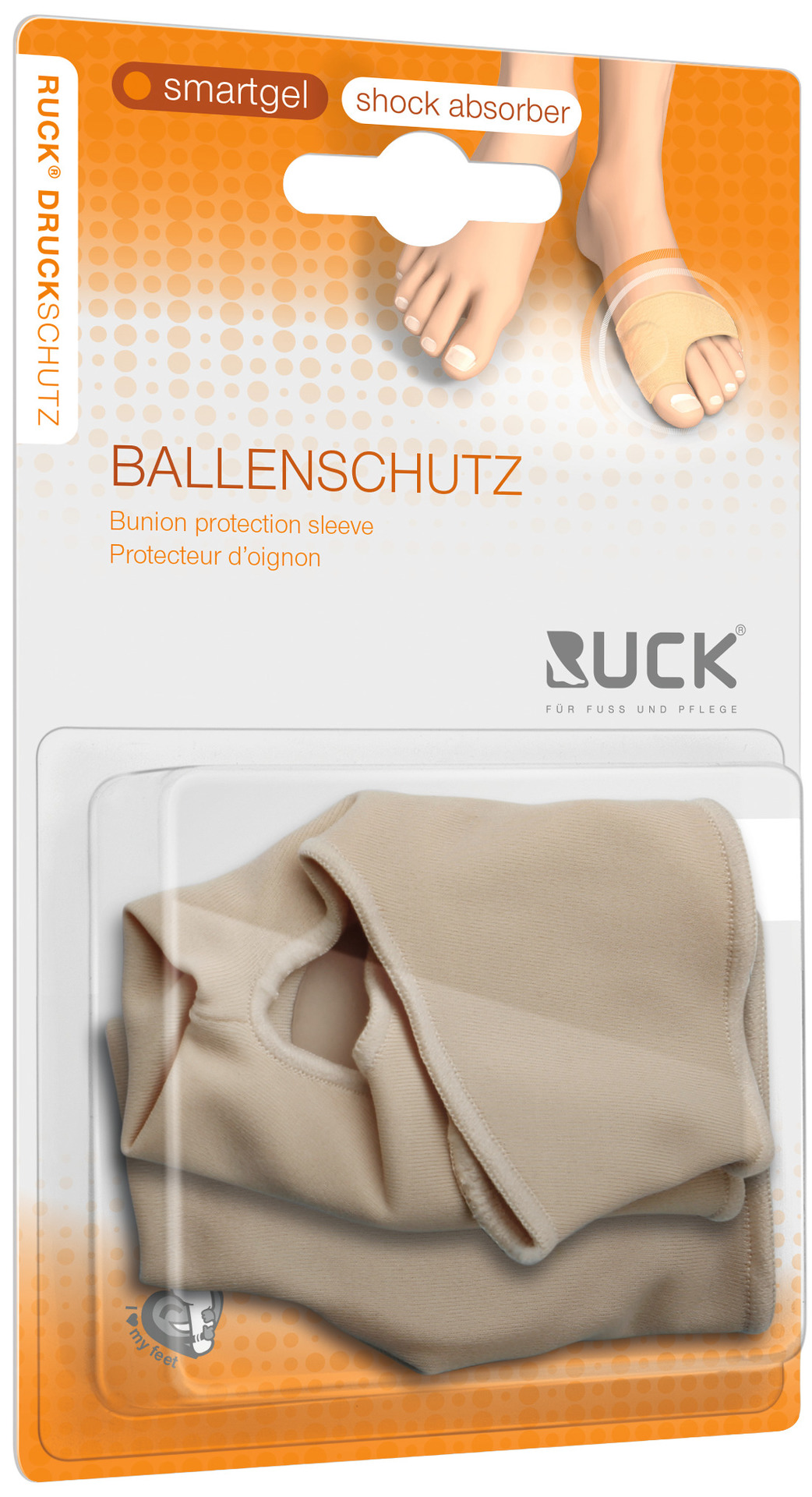 RUCK® AVLASTNING smartgel Hallux Valgus-skydd (stor, 2 st)