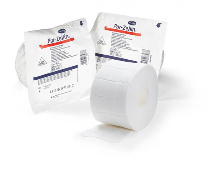 Pur-Zellin, cellstofftork 4 cm x 5 cm, 500 st/rulle