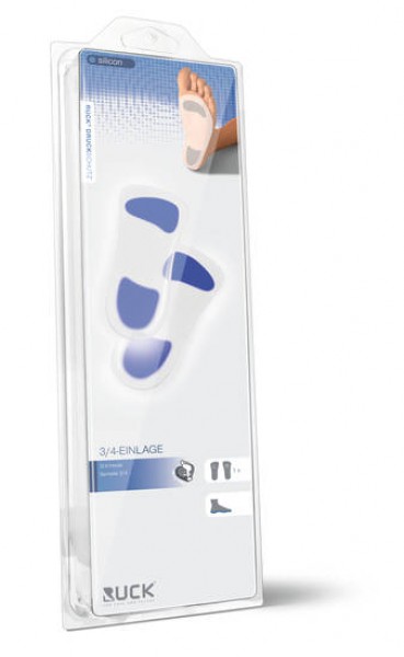 RUCK® AVLASTNING Silikon, 3/4 innersula, Storlek 1 (41/42), 1 par