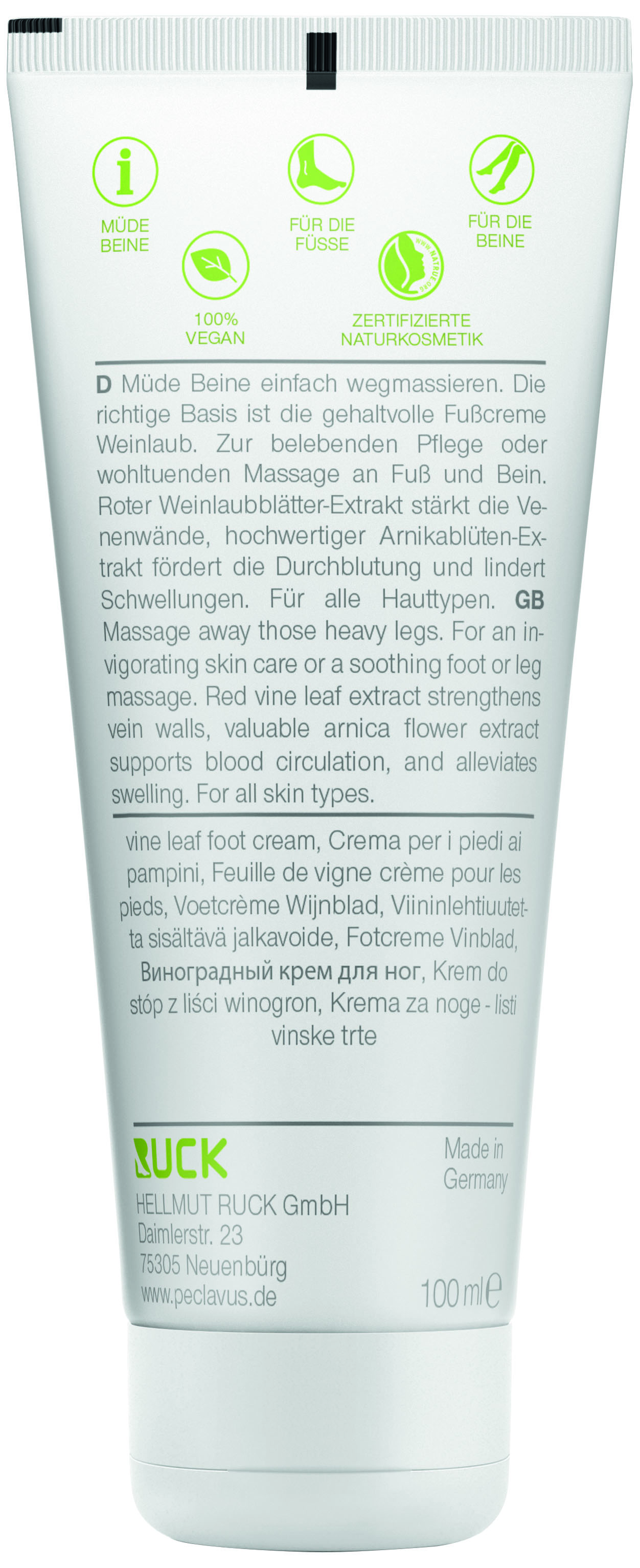 peclavus® PODOcare Fotcreme Vinblad 100 ml - 2