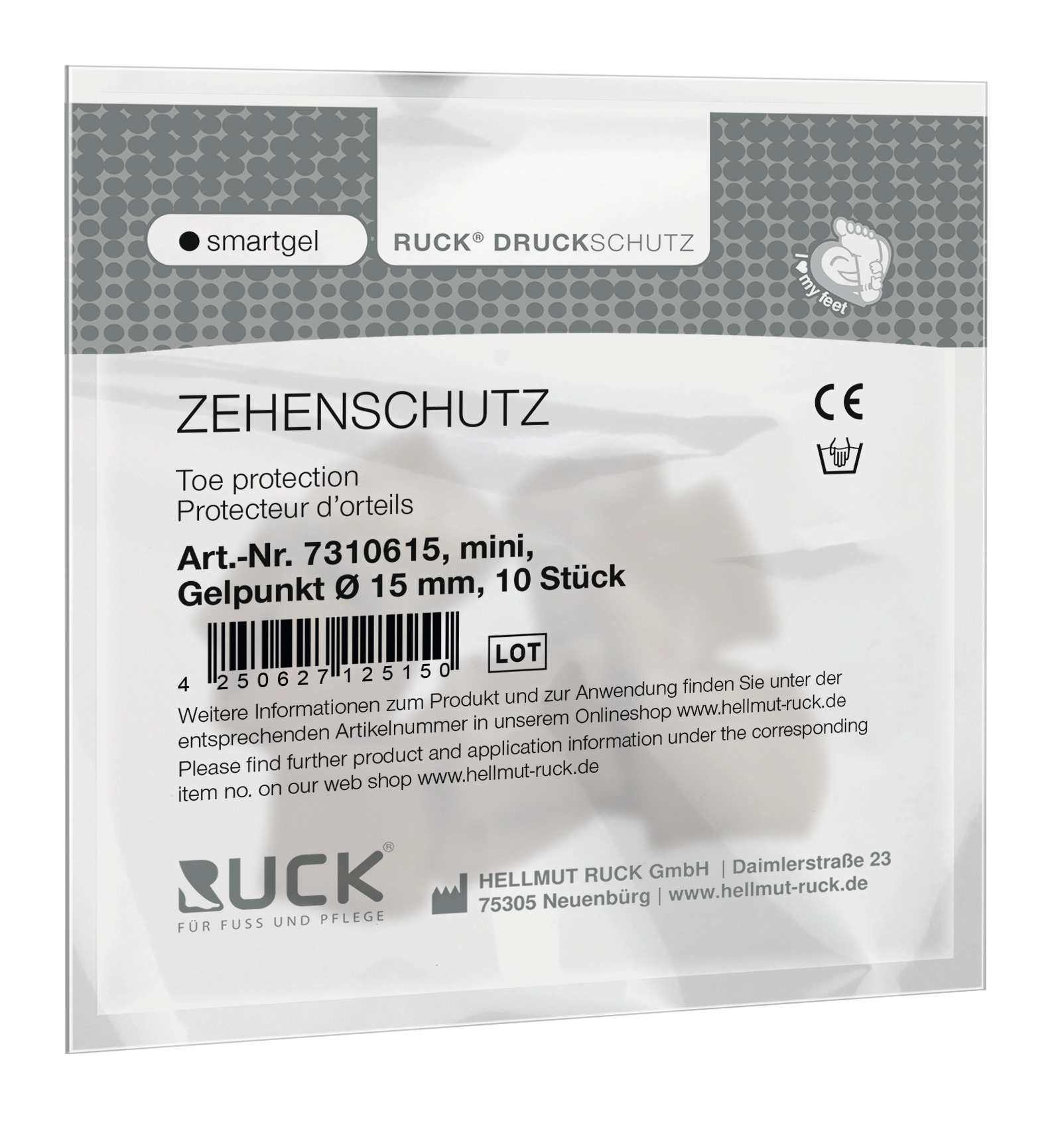 RUCK® AVLASTNING Smartgel, Tåkudde, mini, 10 st