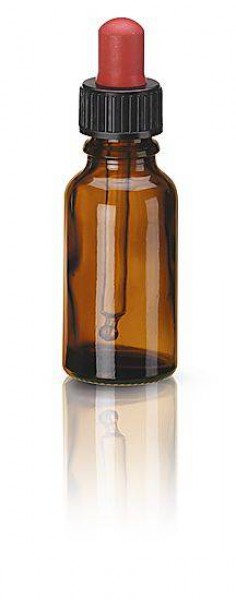 Brun glasflaska med pipett, 20 ml