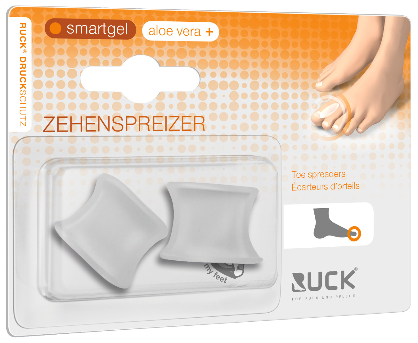 RUCK® AVLASTNING Smartgel, Tåspridare, liten, 2 st
