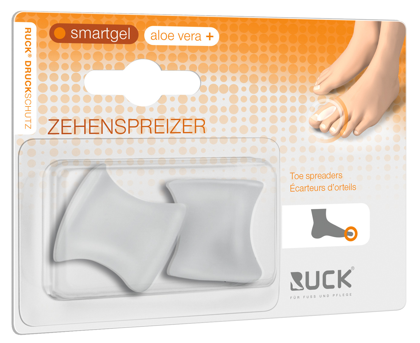 RUCK® AVLASTNING Smartgel, Tåspridare, stor, 2 st
