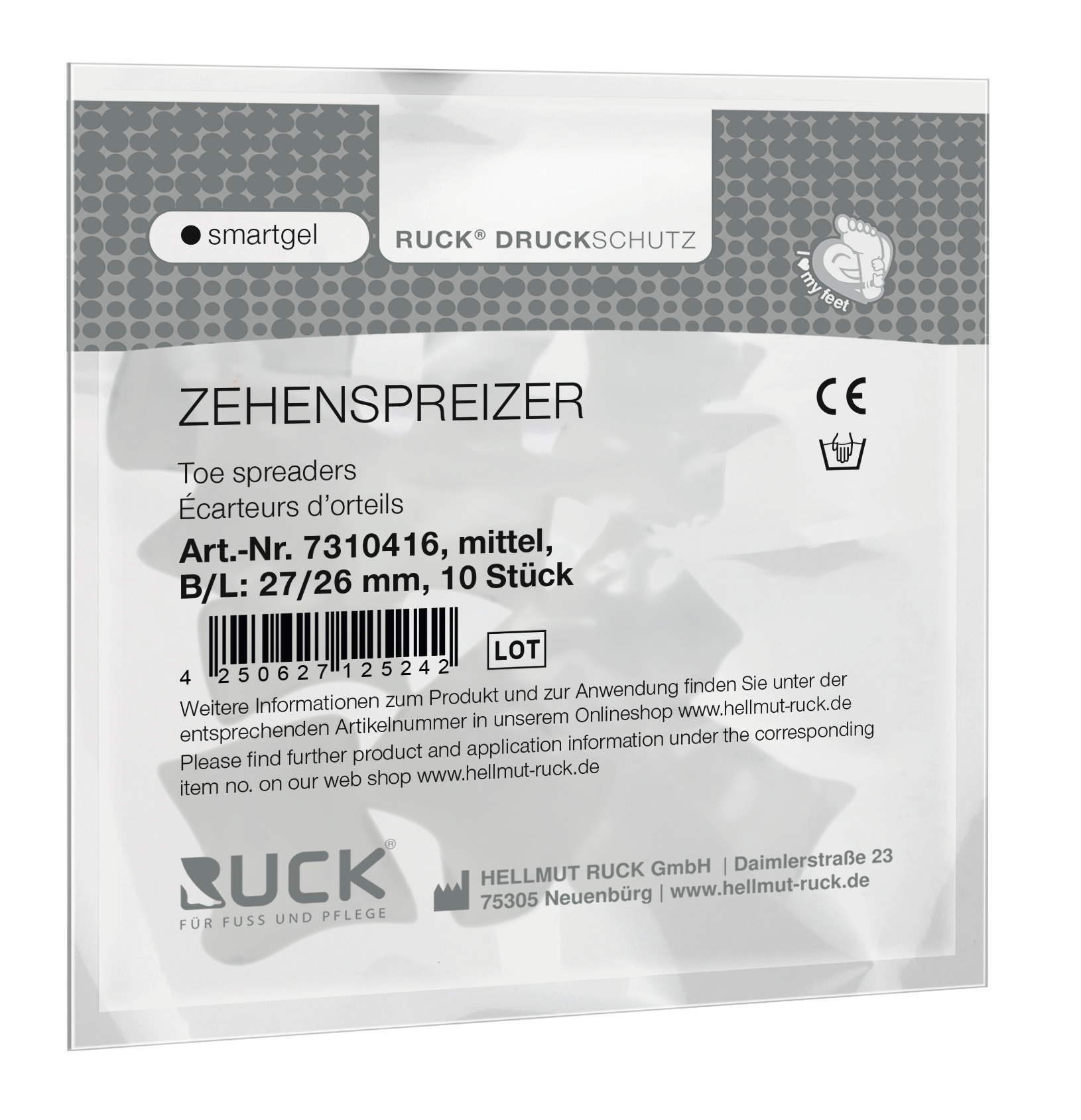 RUCK® AVLASTNING Smartgel, Tåspridare, mellan, 10 st - 3