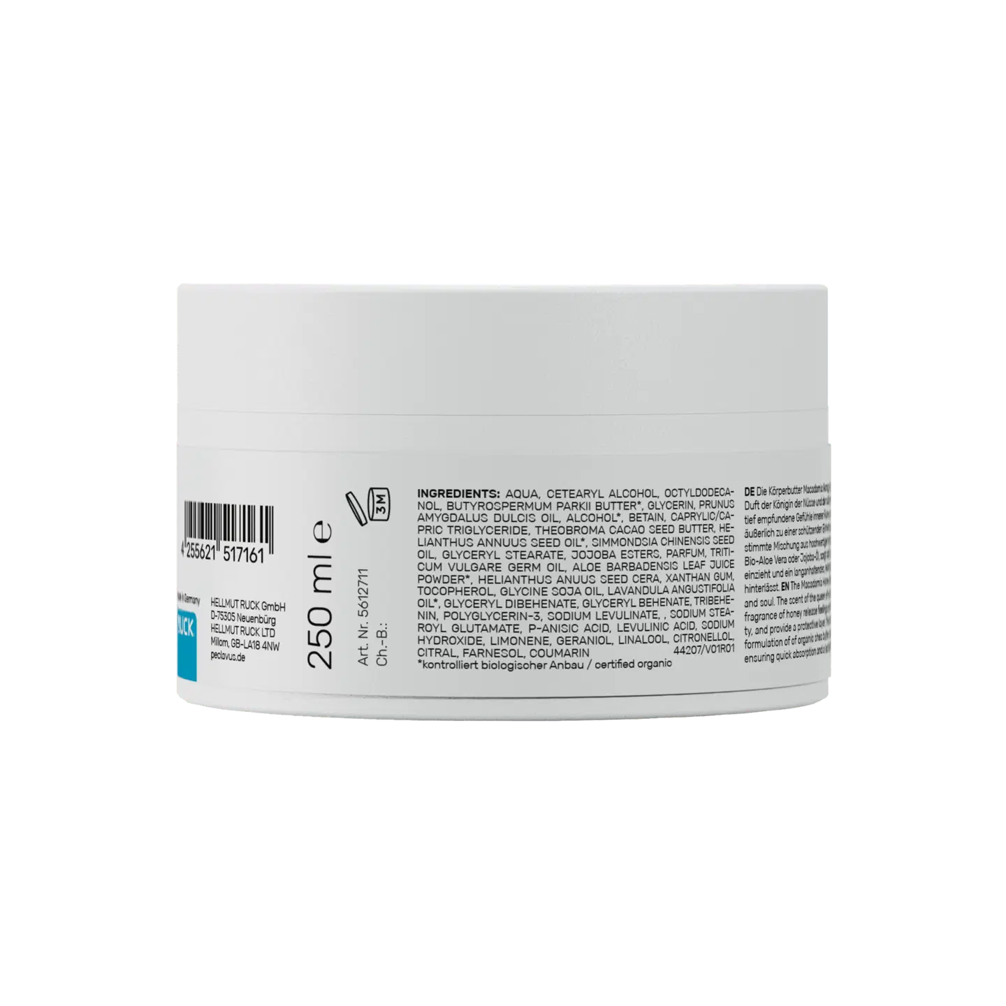 peclavus® wellness Kroppssmör Macadamia-Honung | Trygghet (250 ml) - 3