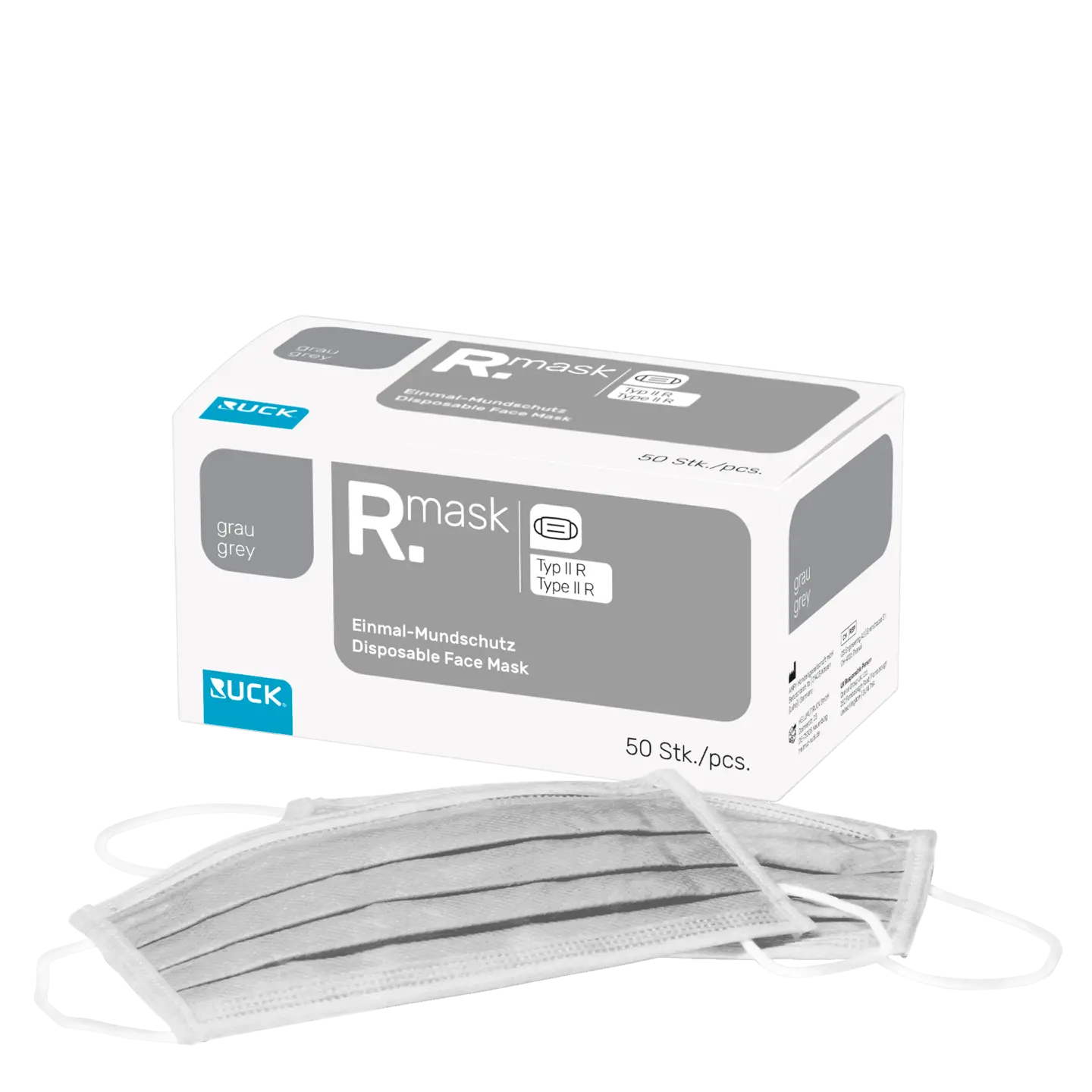 RUCK® Munskydd, 3-skikt, latexfri - grå