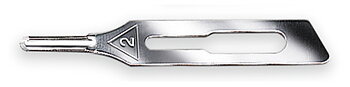 Skalpellblad, skålade Nr 2 (för nageltrångsbladhållare, 20 st), kolstål