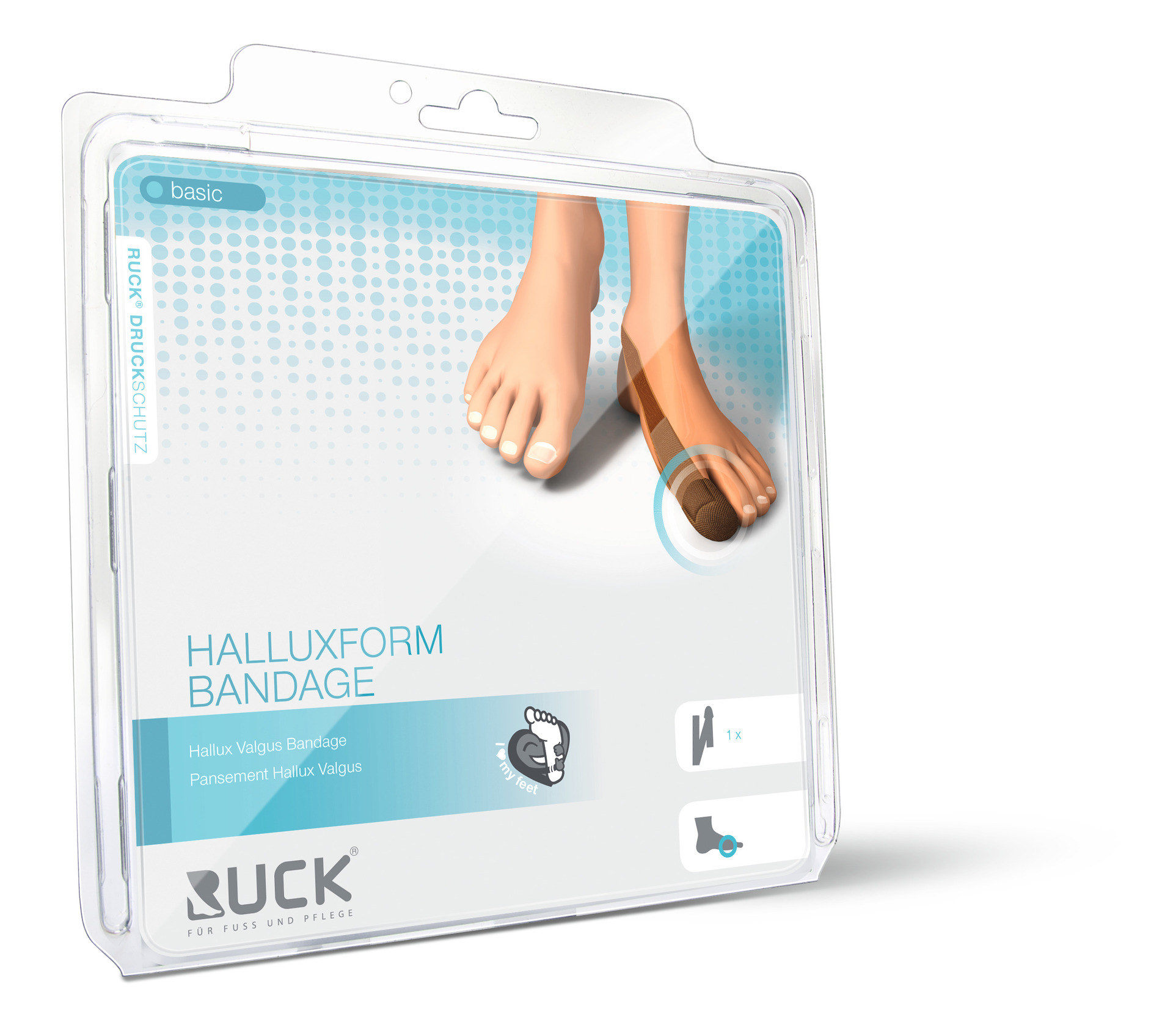RUCK® AVLASTNING Basic, Hallux Valgus-bandage, str 34-42, 1 st