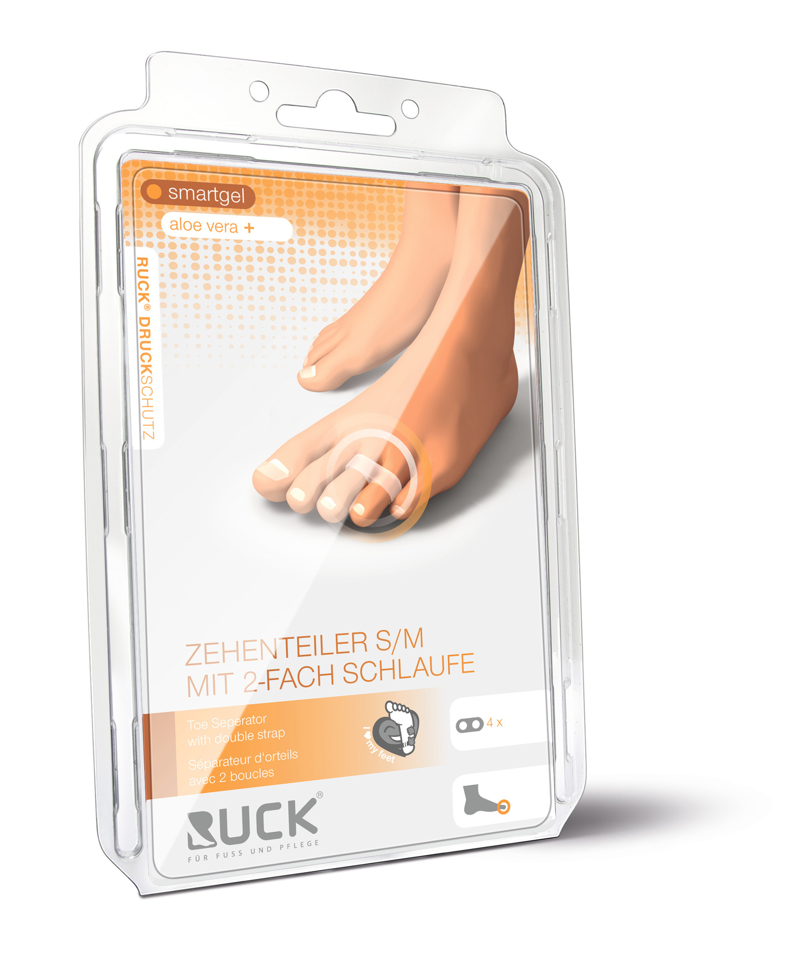 RUCK® AVLASTNING Smartgel, Tåspridare med dubbla fästpunkter, storlek  L/XL (2 st)