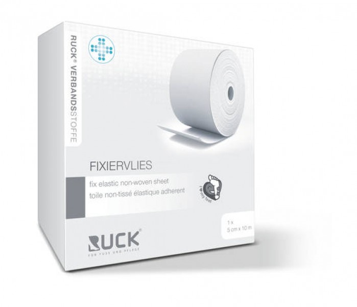 RUCK® FÖRBANDSMATERIAL Fixeringstejp vit, 5 cm x 10  m, 1 rulle