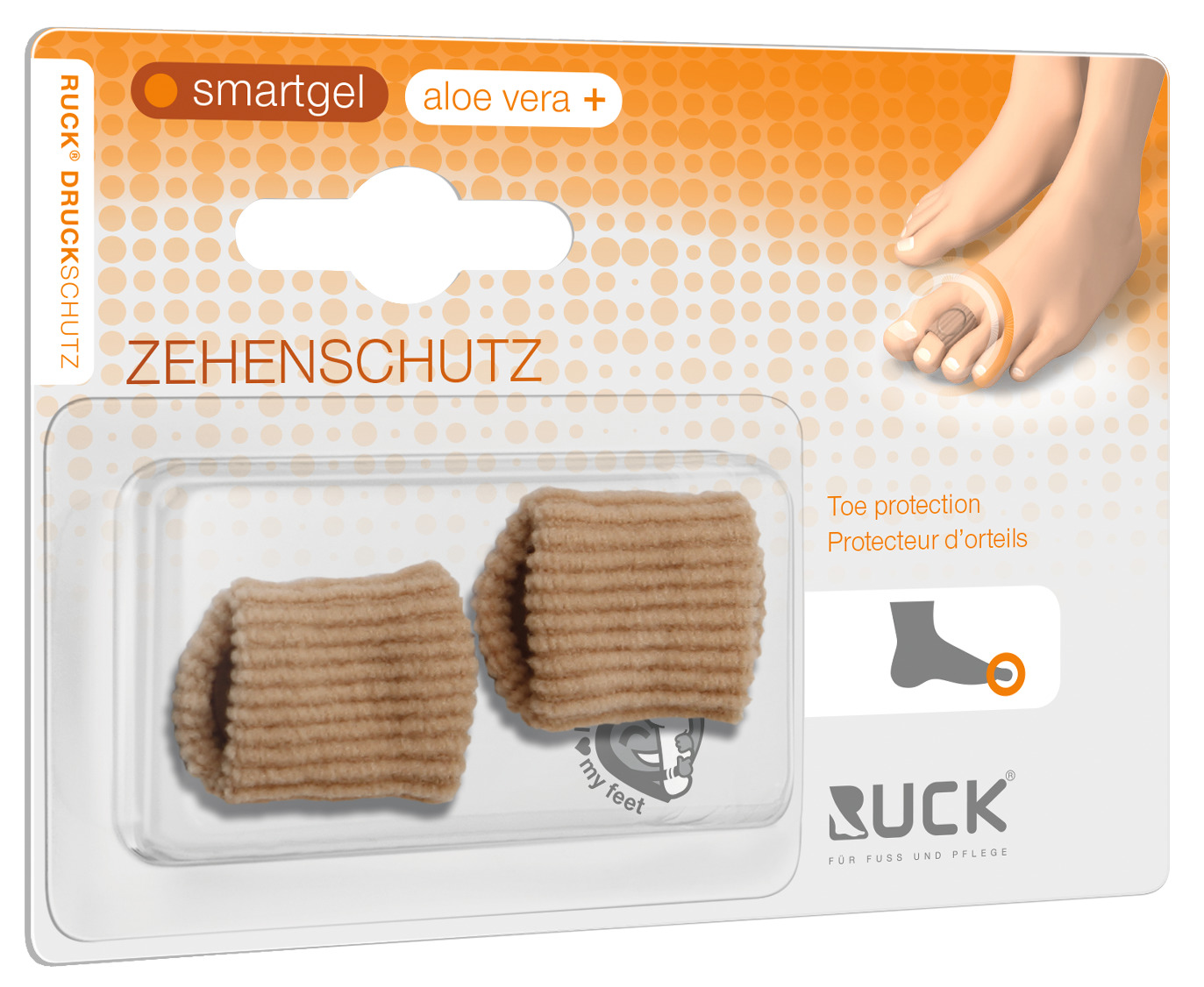 RUCK® AVLASTNING Smartgel, Tåkudde, medel, 2 st