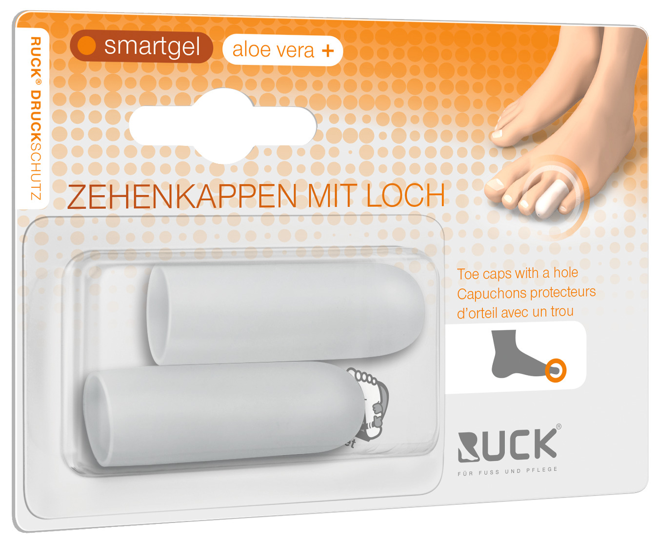 RUCK® AVLASTNING Smartgel, Tåhätta med ventilationshål, mini, 13 mm, 2 st