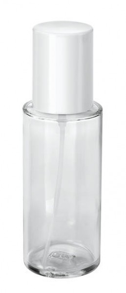 Klar glasflaska med pumpspray