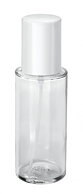 Klar glasflaska med pumpspray