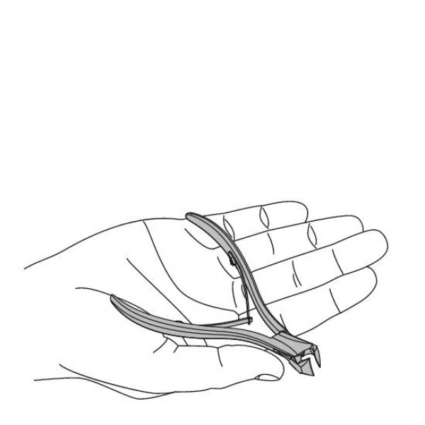 RUCK® INSTRUMENT Trapetsformad Mini-Nageltång, längd 10 cm, 12 mm halvsidigt skär - 4