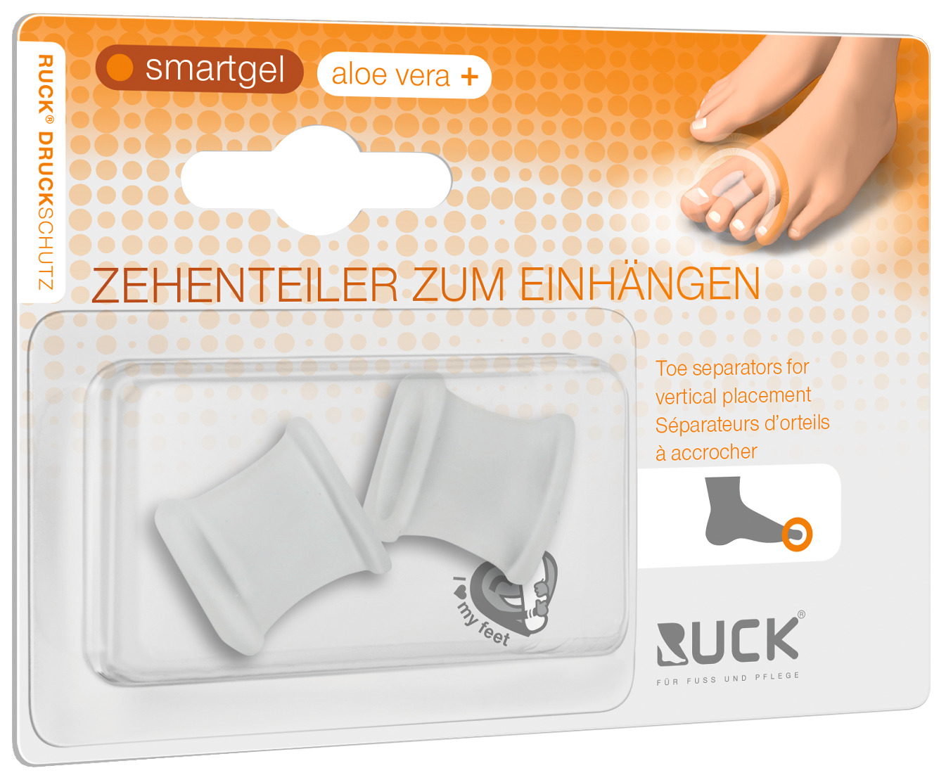 RUCK® AVLASTNING Smartgel, Tåspridare med upphäng, liten, 2 st - 2