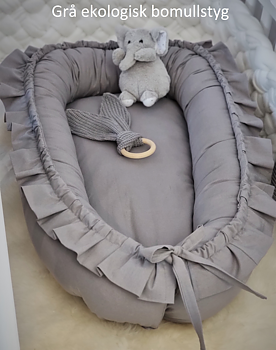 Tyg utsida Agnes grå bomull