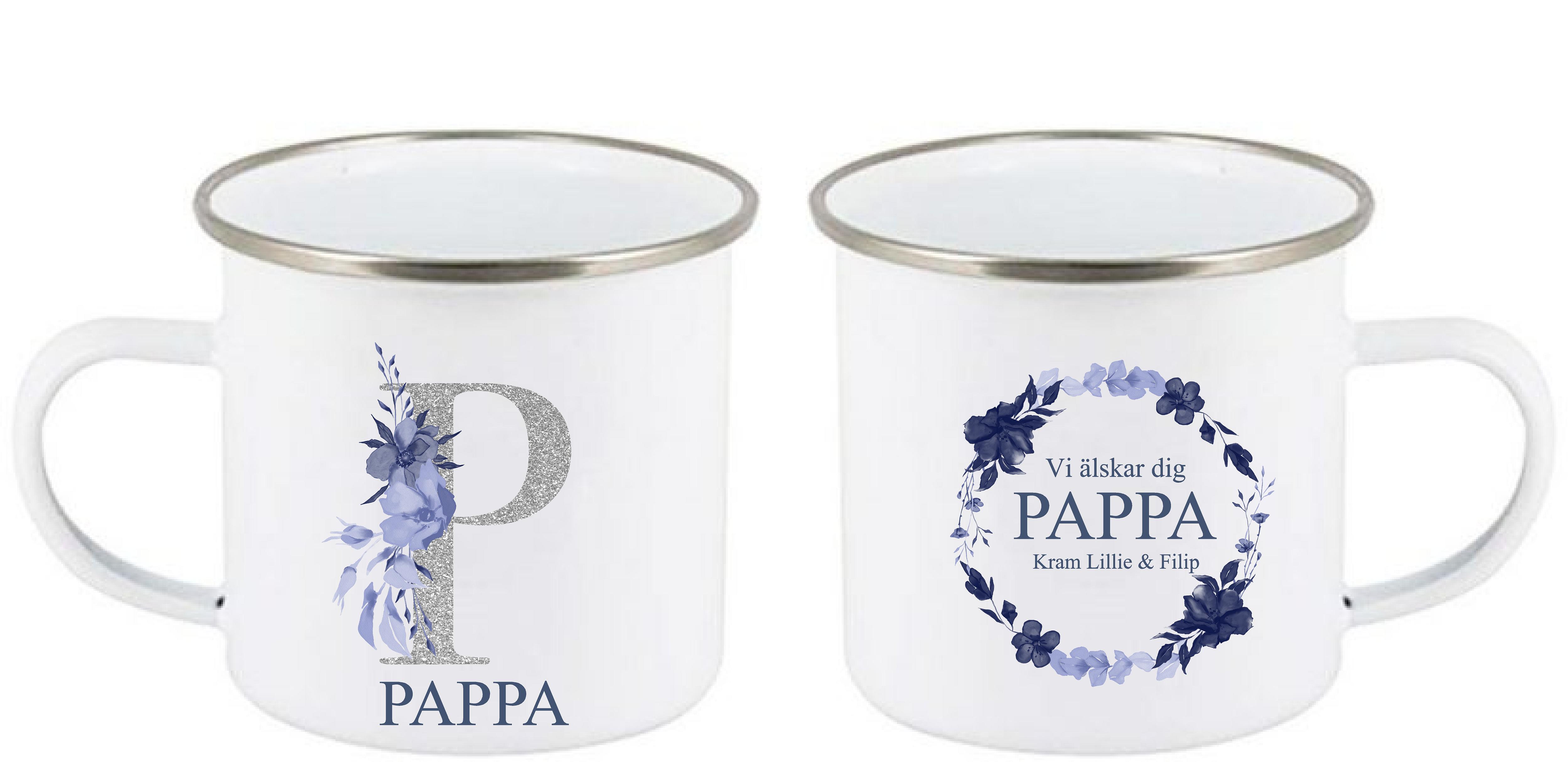 Mugg - Fars dag - Bokstav navy blue - 3