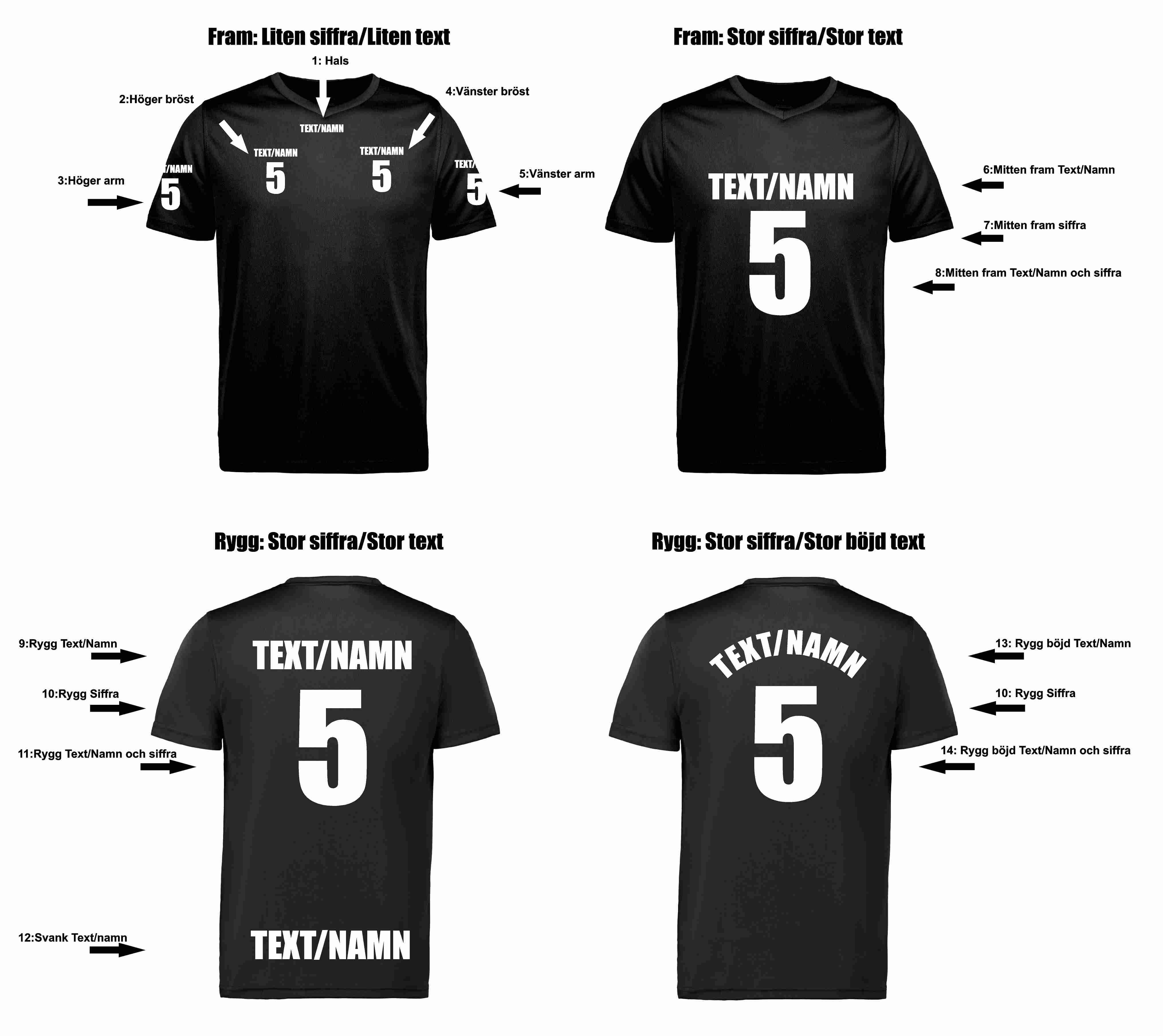 6: Tryckdekal SPORT siffra/text