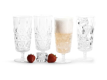 Picknick Glas hög 4-pack