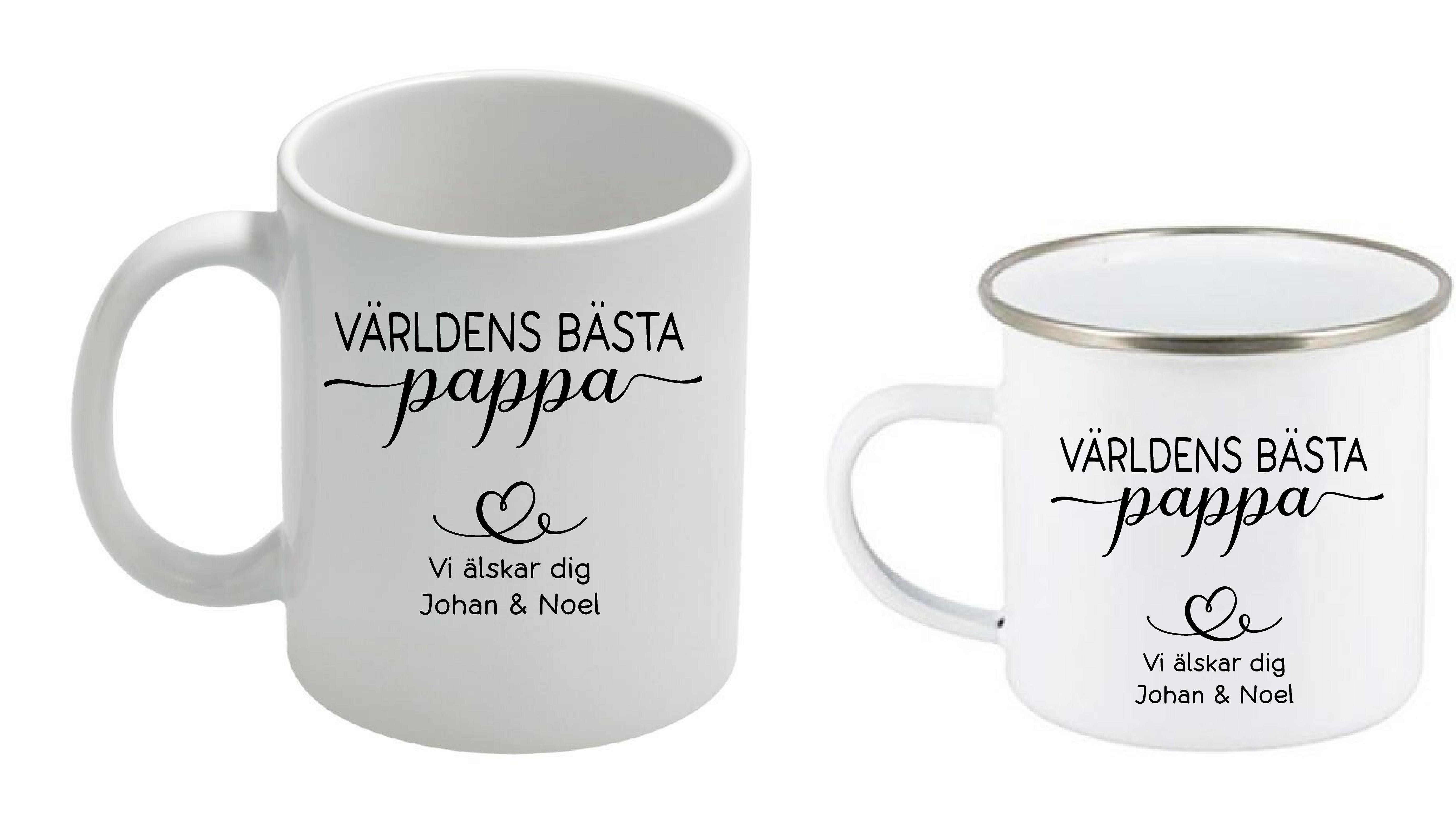 Mugg - Fars dag - Världens bästa pappa - Vi älskar dig - 2