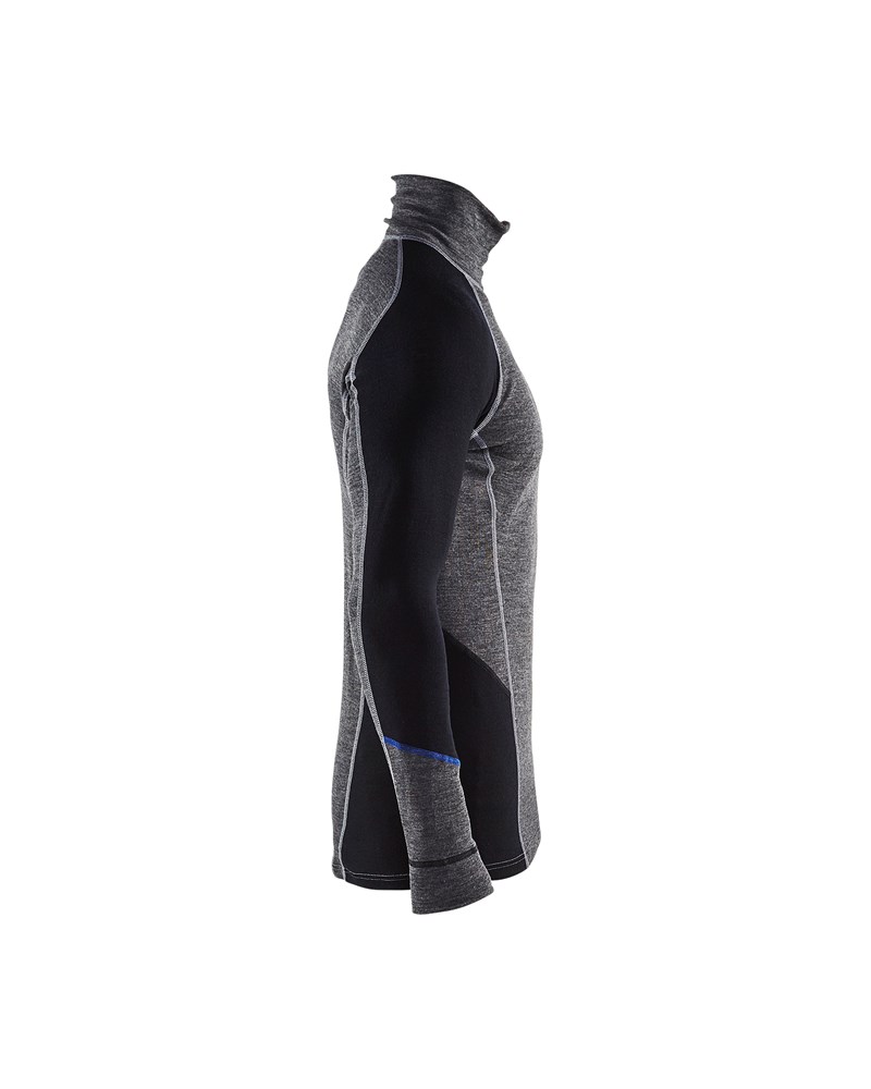WARM tröja halvzip 100% Merinoull - 4899 - 3